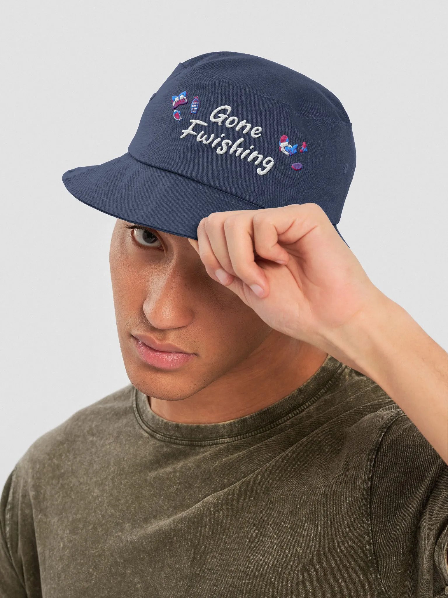 Gone Fwishing bucket hat - embroidered product image (18)