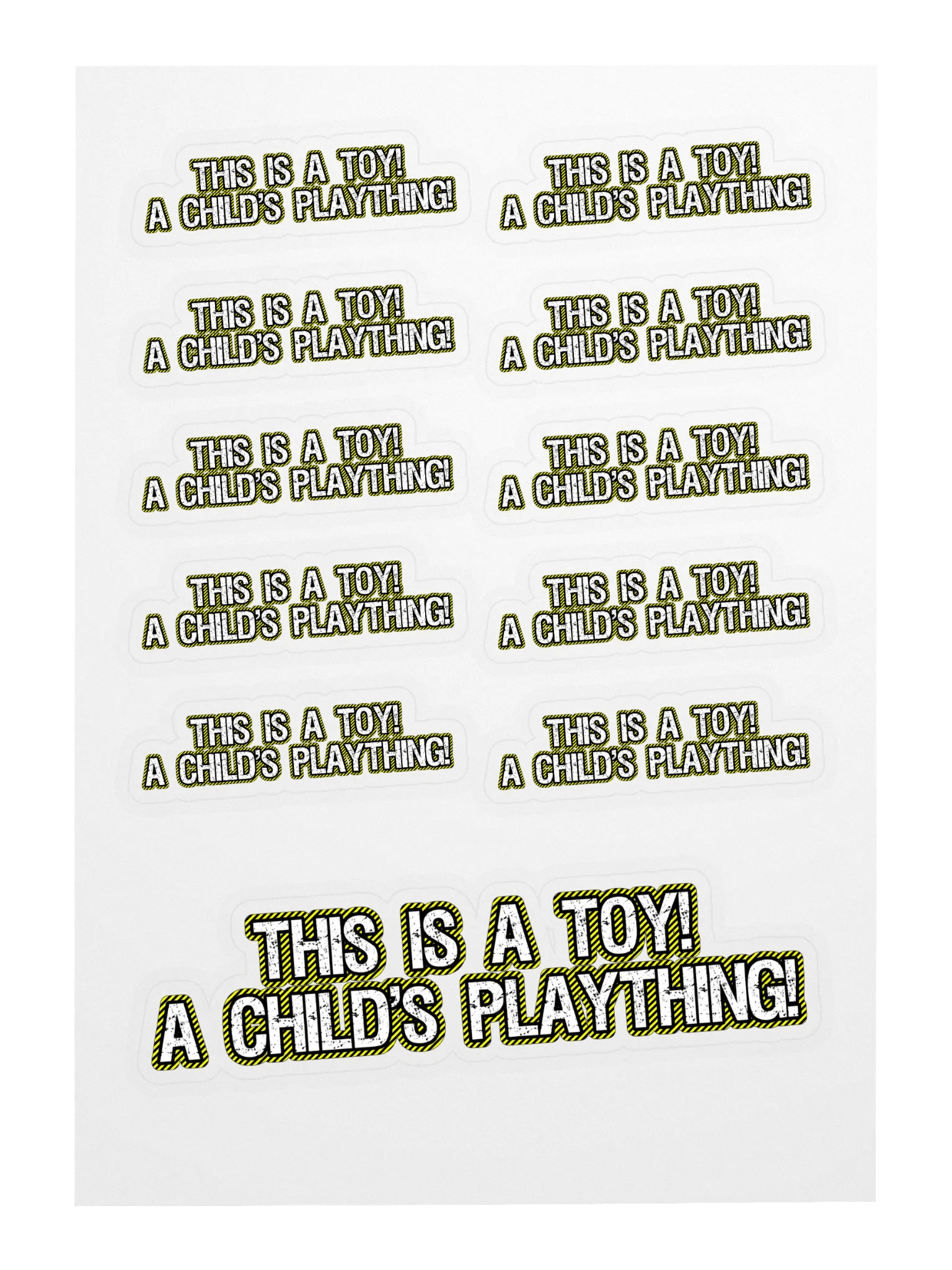 This is a Toy! A Child's Plaything! Sticker Set product image (3)