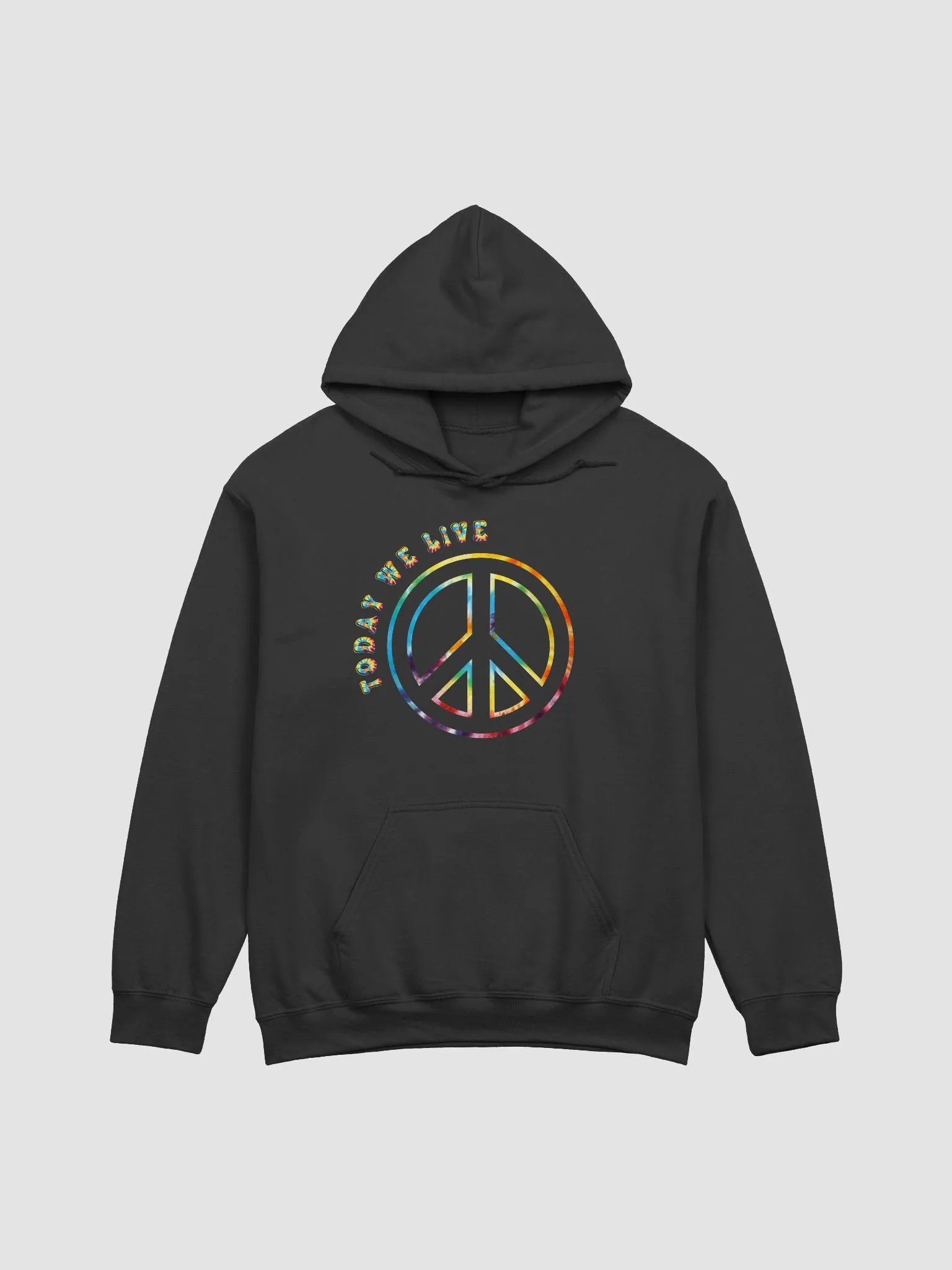 Peace symbol tie-dye hoodie product image (1)