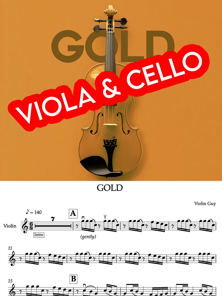 GOLD - Viola & BASS Clef Sheet Music product image (1)