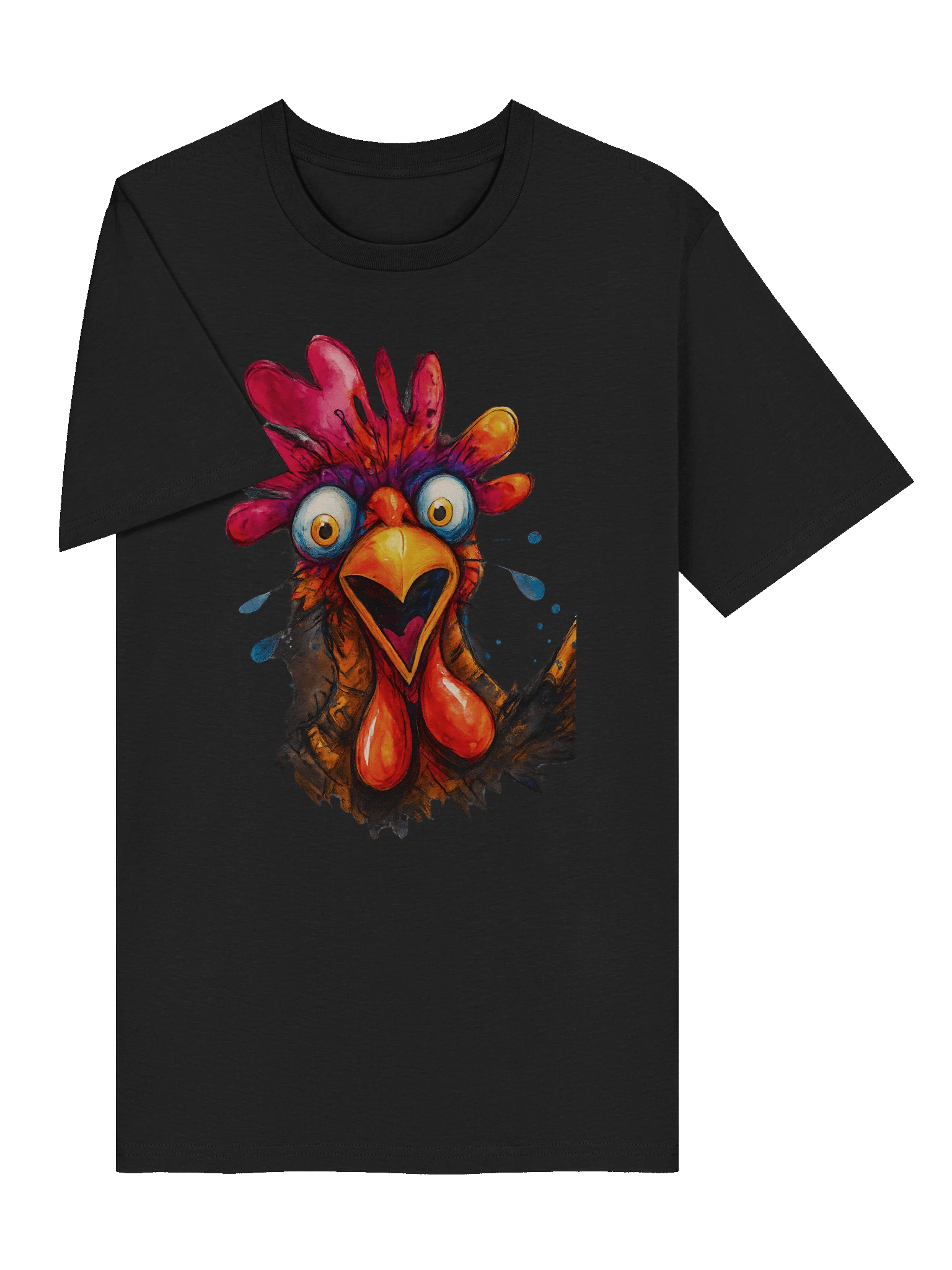 Vibrant Rooster Illustration Organic T-Shirt product image (34)