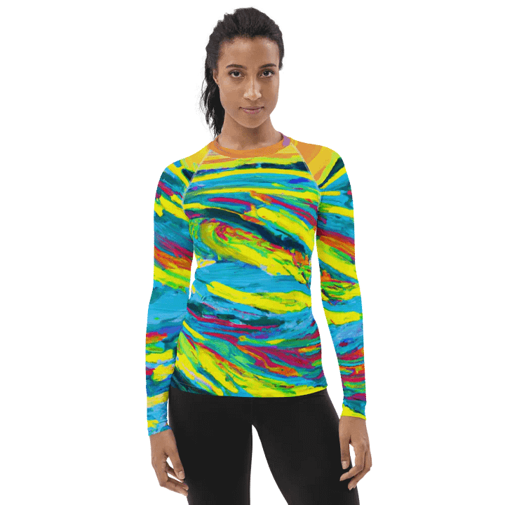 Sunset Swirl Women's Rash Guard product image (1)