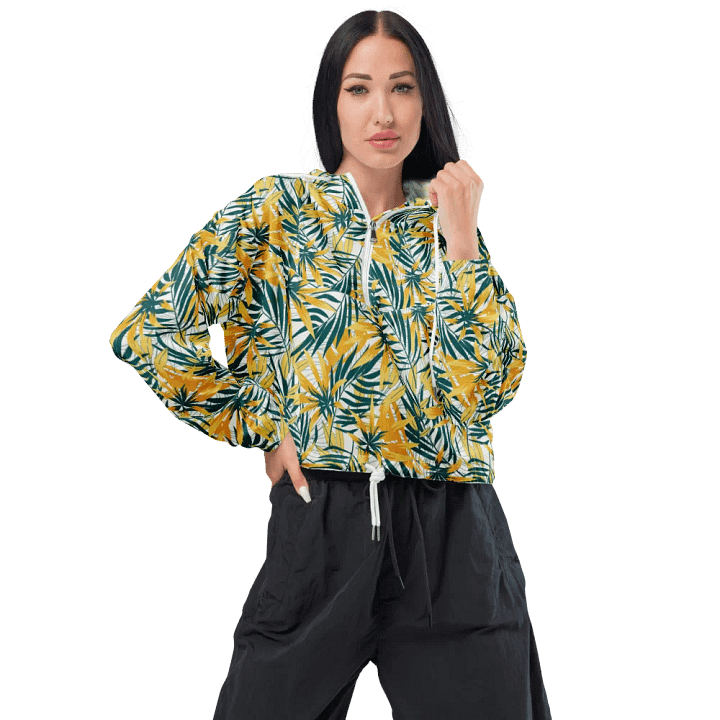 Tropical Summer | Women's Cropped Windbreaker product image (1)
