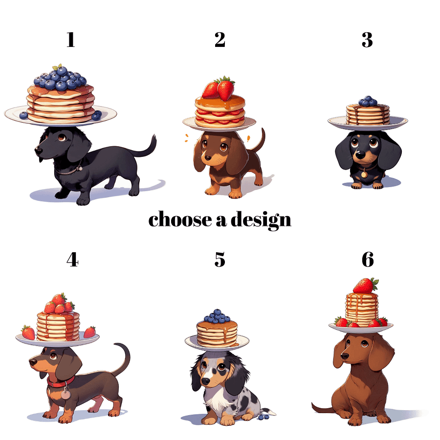 Personalized Sausage Dogs and Pancakes White Glossy Mug product image (5)