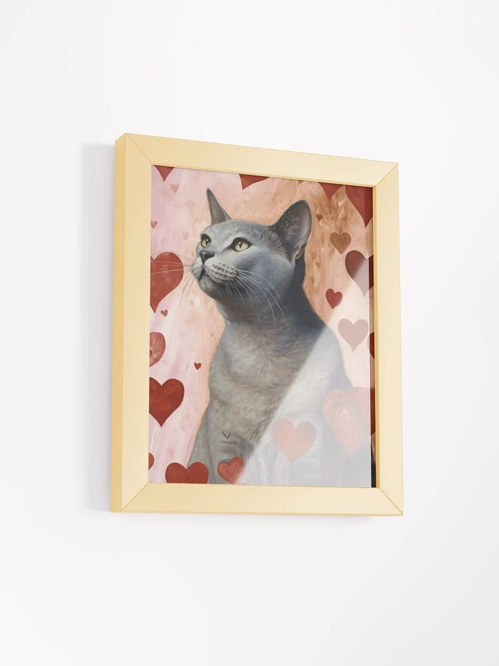 Whimsical Cat Hearts Framed Poster product image (4)