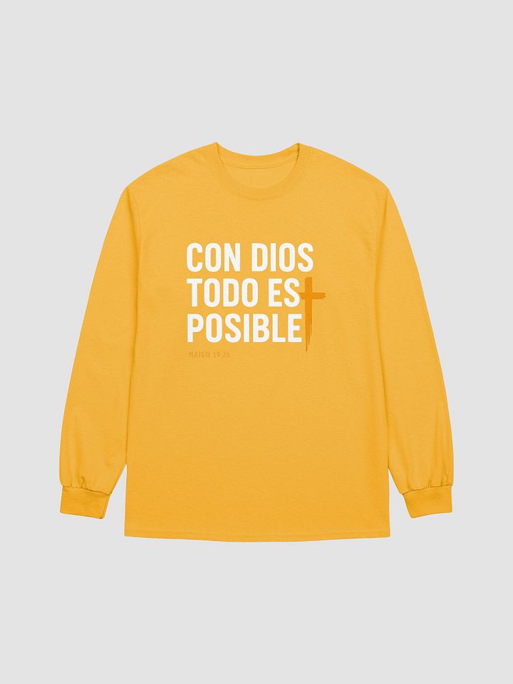 Camiseta Unisex Manga Larga | Con Dios todo es posible product image (5)