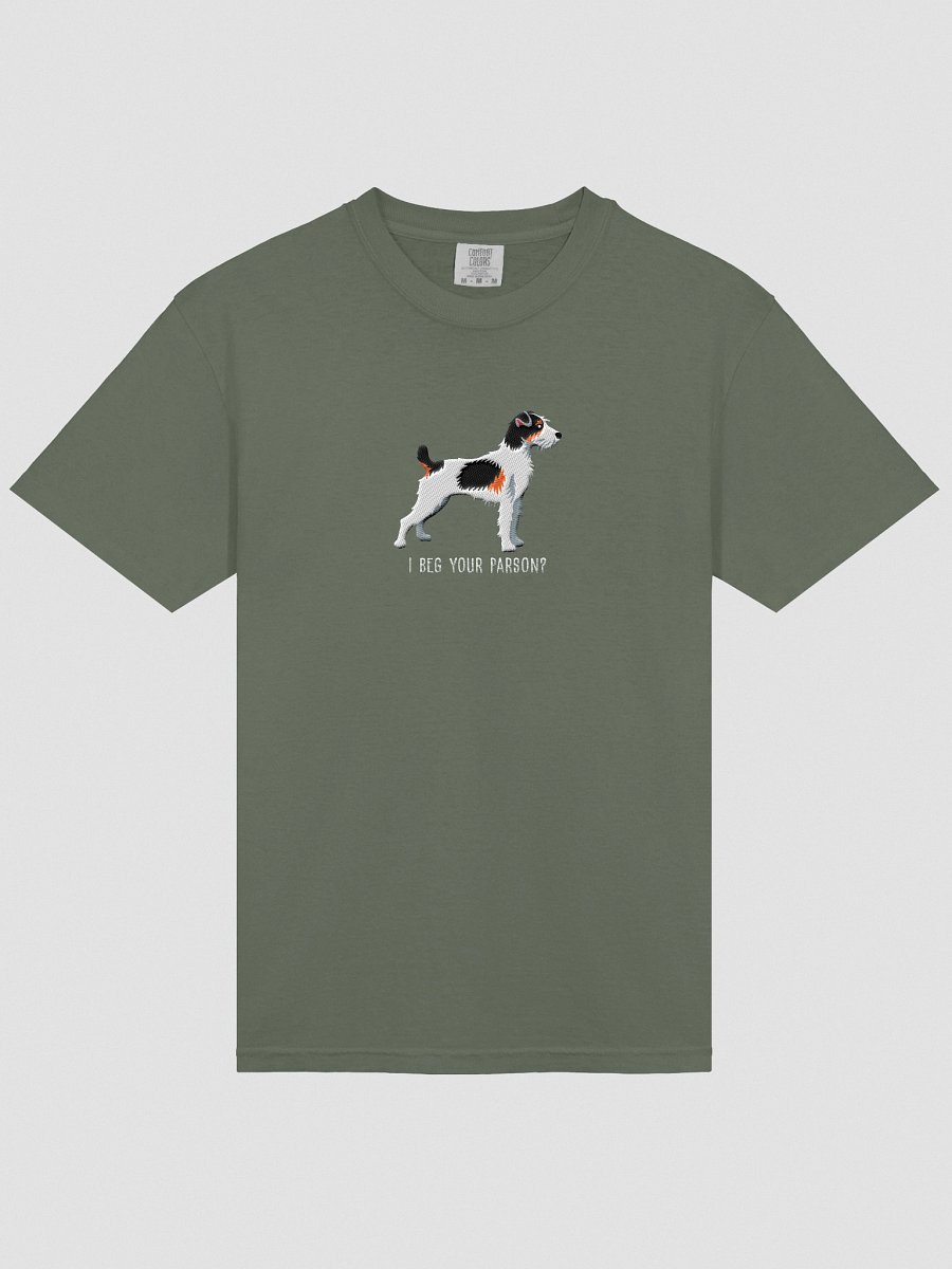 I Beg Your Parson? T-Shirt(Embroidered) of a Parson Russell Terrier(Tricolor) product image (23)