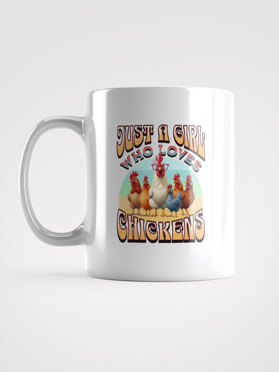 Just A Girl Who Loves Chickens White Glossy Mug product image (1)