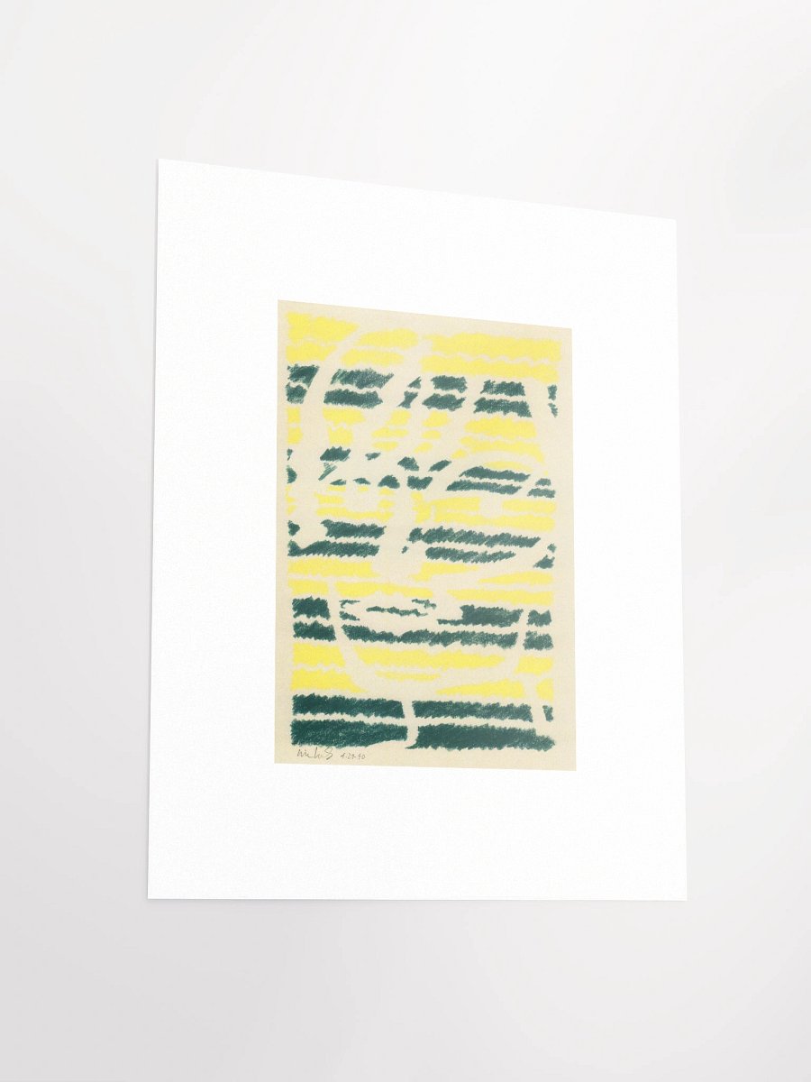Head of a woman in green & yellow 04.29.90 Print product image (3)