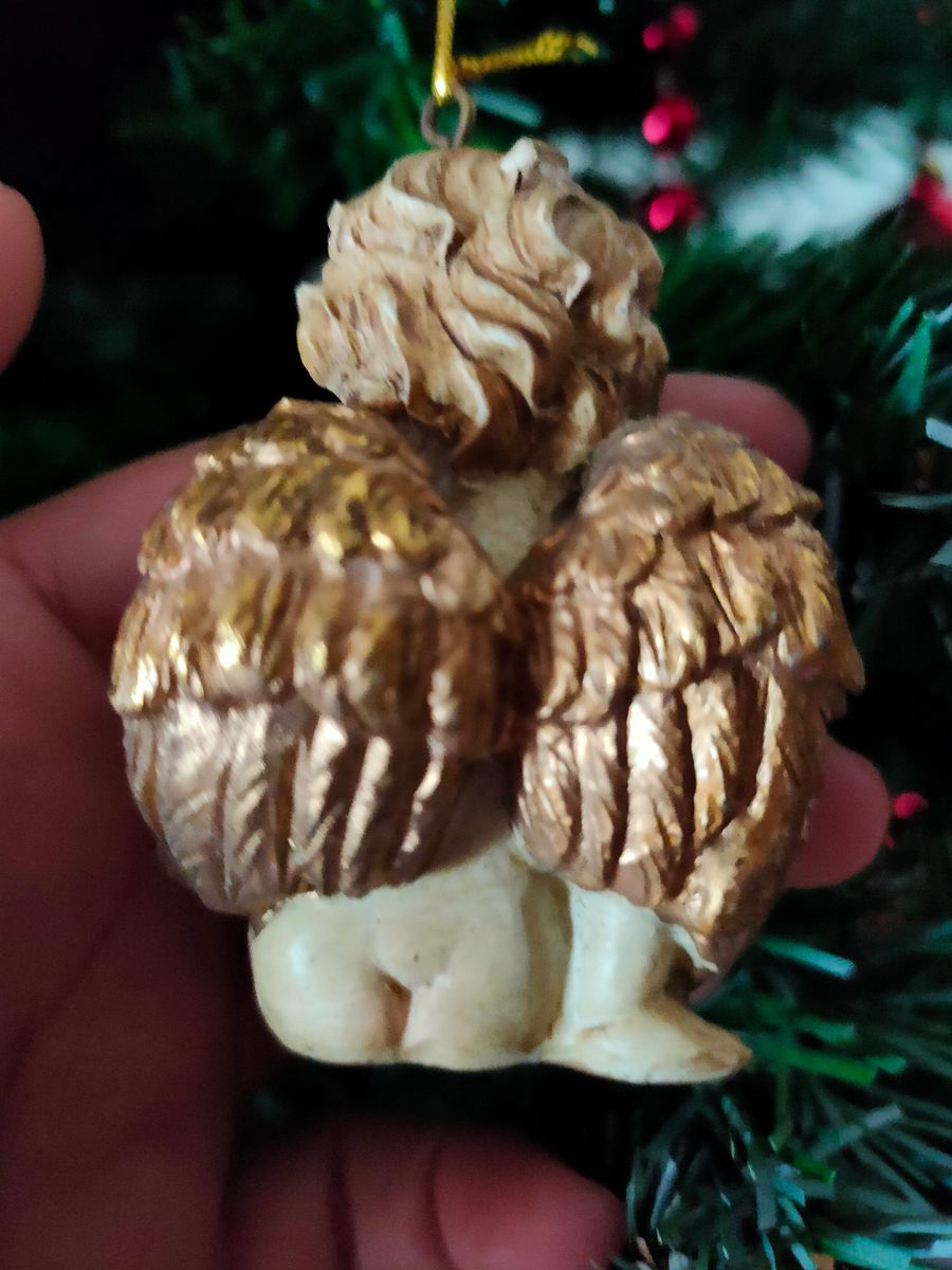 Anjo Vintage "Toque de Luz" para Árvore de Natal - Mão aberta product image (4)