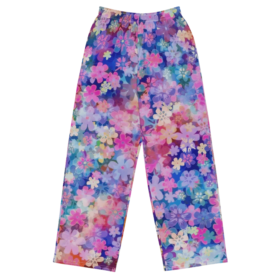 Relax in flowers Unisex Wide-Leg Pants product image (5)