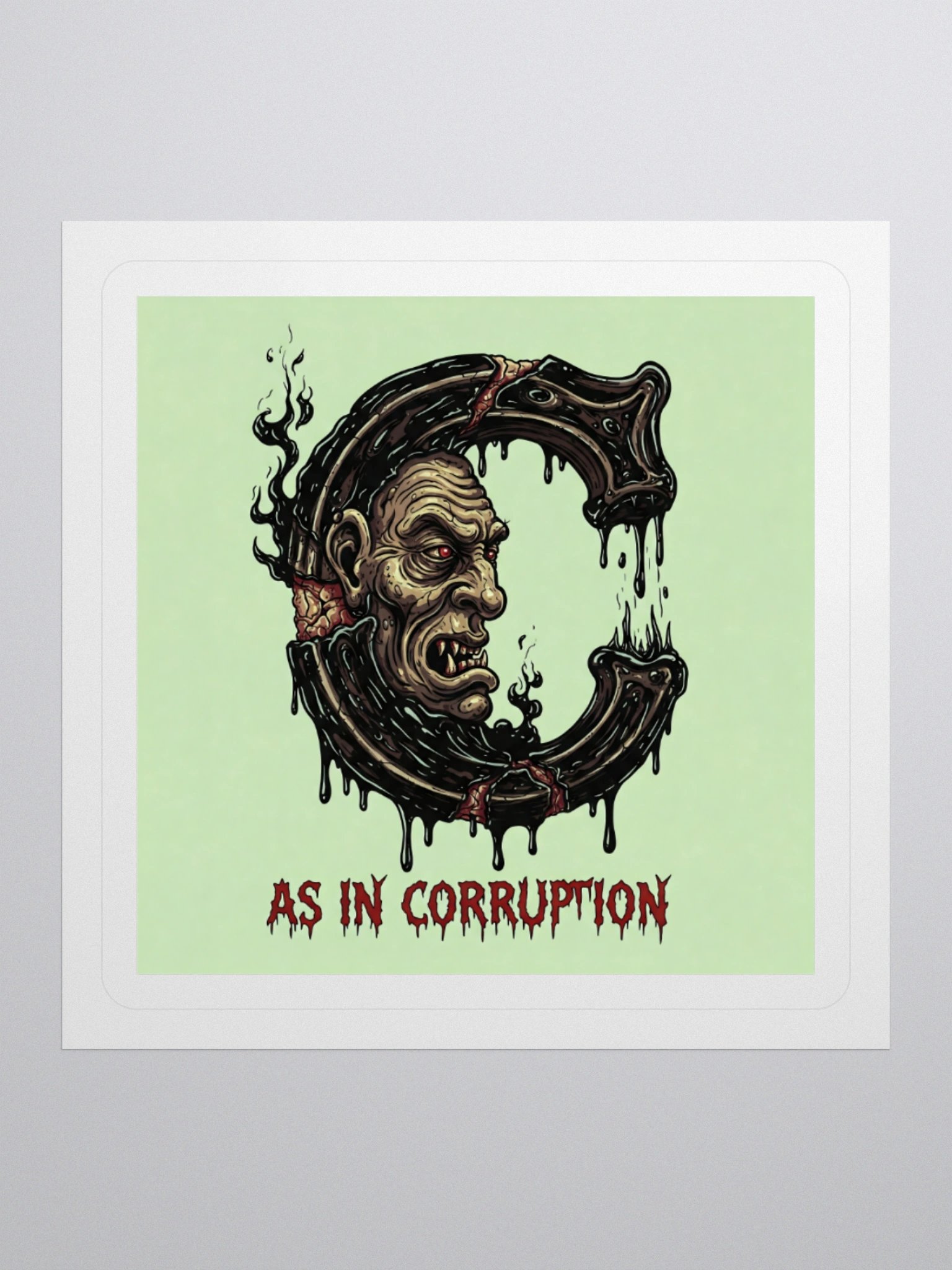 C as in corruption stickers by dark alphabet product image (2)