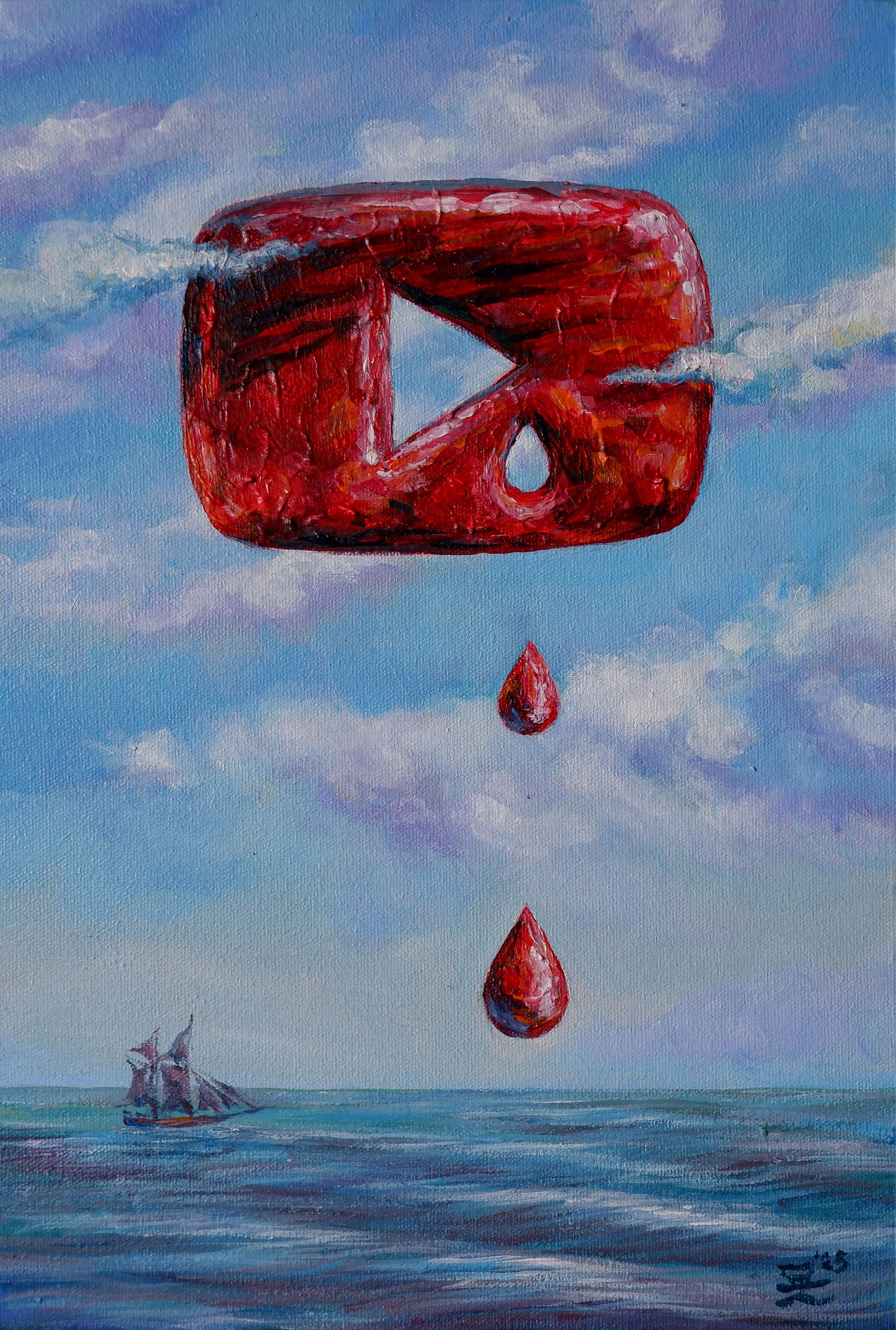 "Dripping" Painting by Deni Je product image (1)