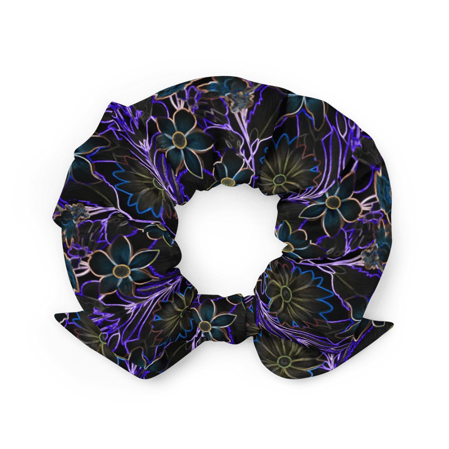 Trippy Floral Purple,Teal /All-Over Print Scrunchie by Sublicolor product image (2)