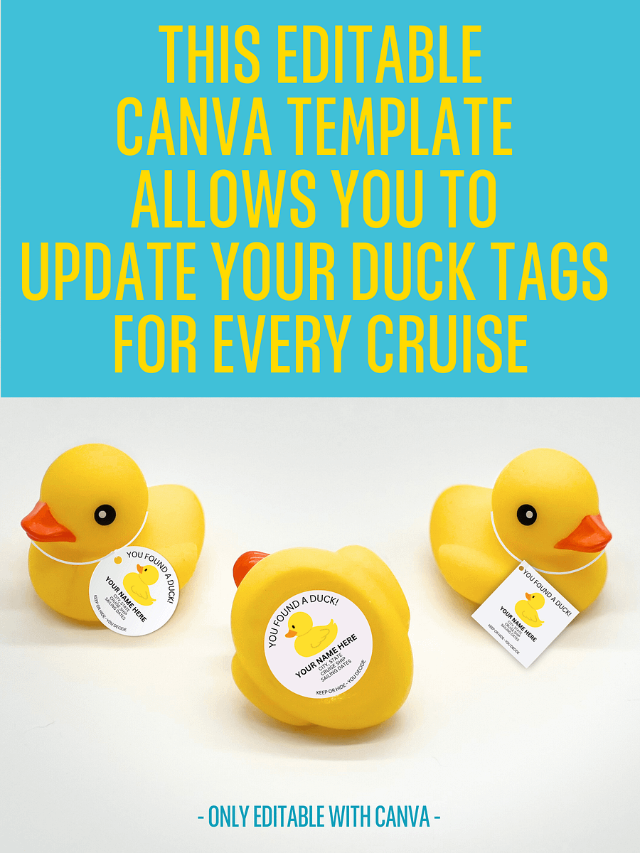 Editable Cruise Duck Tags - Circles & Squares product image (8)