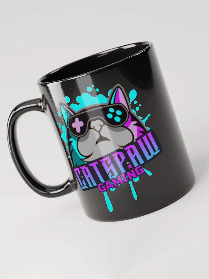 CatsPaw Gaming Logo Black Glossy Mug product image (2)