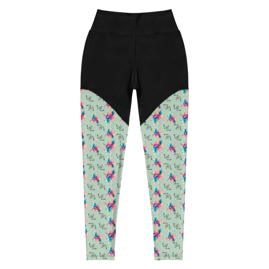 Colourful Watercolour Splash And Moth Design Leggings product image (6)