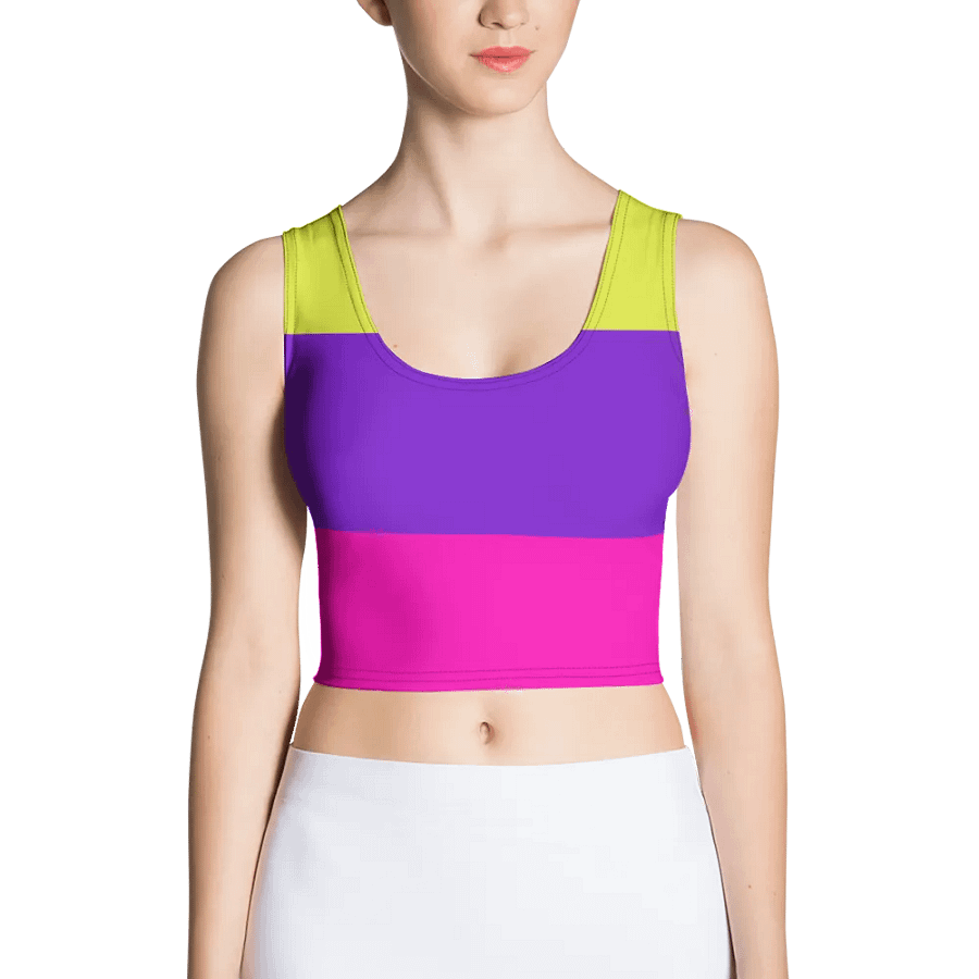 Color Block Crop Top T-Shirt product image (3)