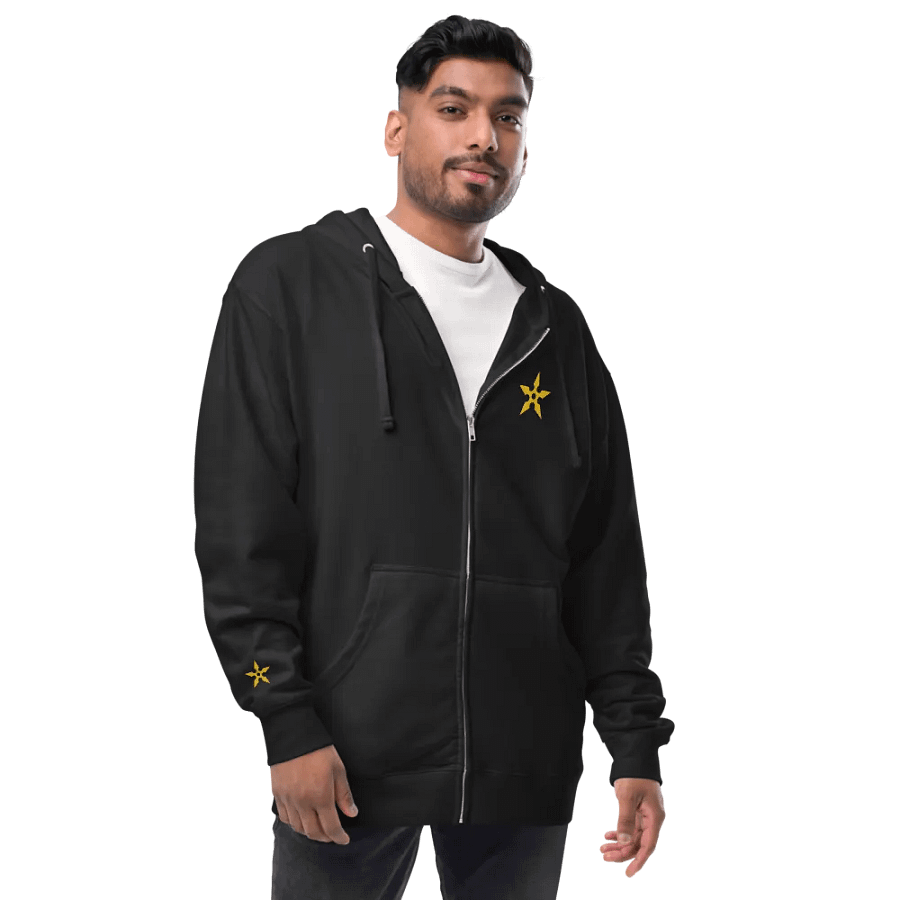 Golden Shuriken Zip-Up Hoodie product image (6)
