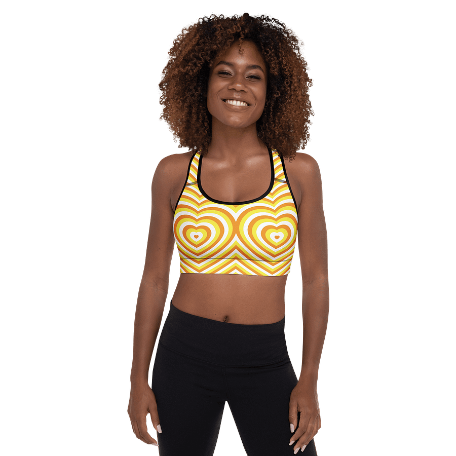 Maverique Pride Hearts Padded Sports Bra product image (1)