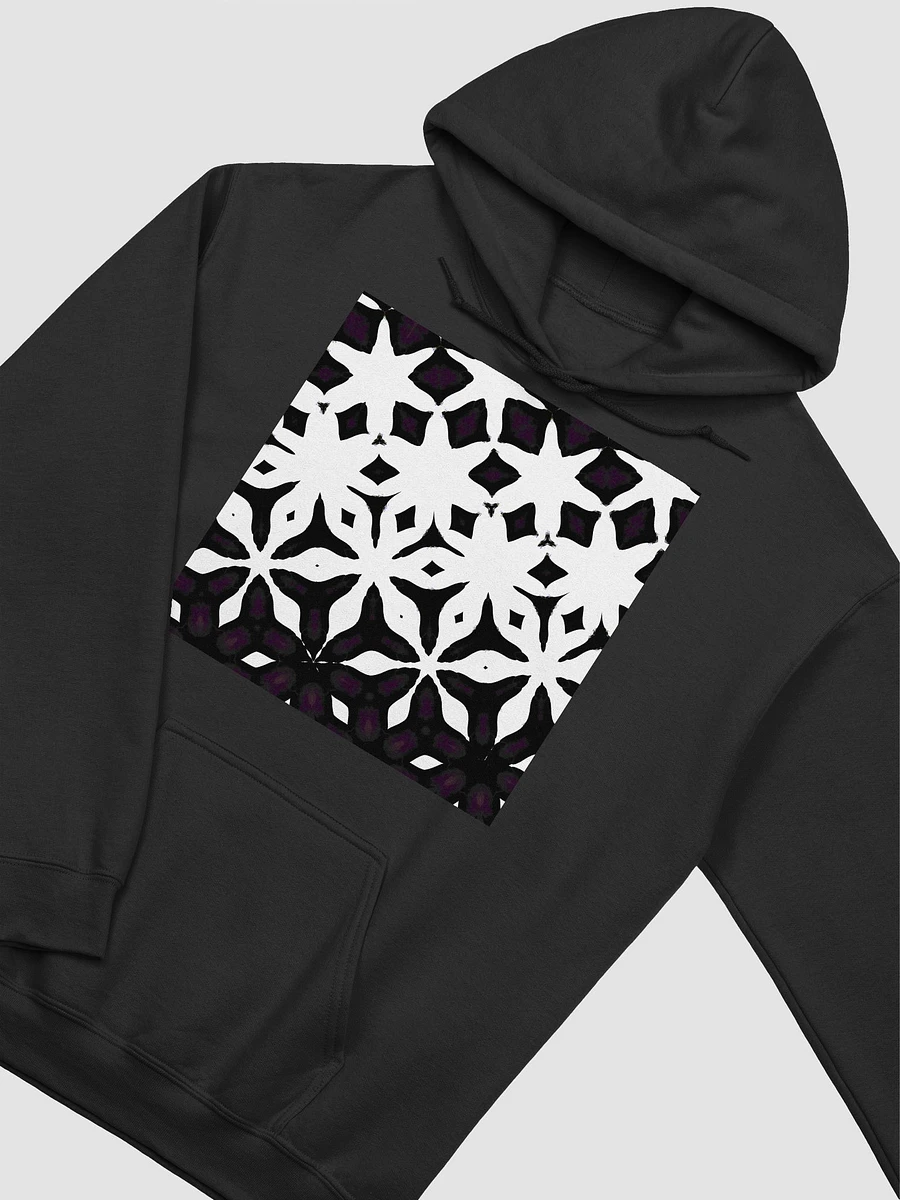 Abstract Black and White Shapes Pattern Women's Pull On Hoodie Sweatshirt product image (5)