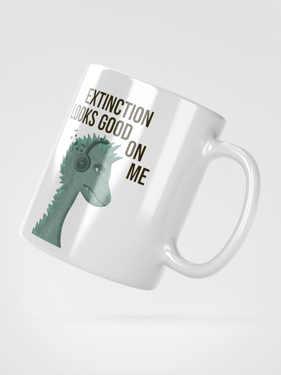 Dino Extinction – White Glossy Ceramic Mug product image (3)