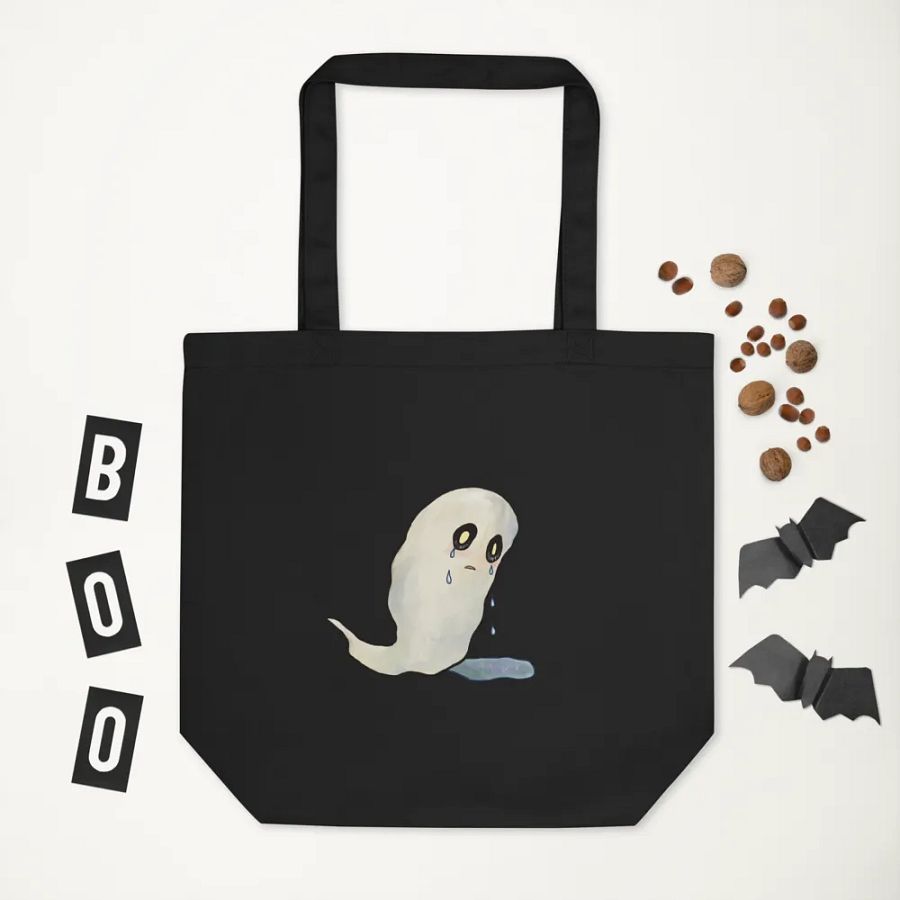 sad ghost eco bag product image (6)
