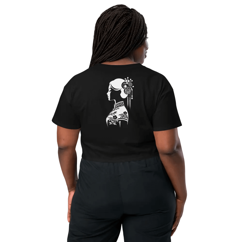 T3 Silhouette Chinese Woman Crop Top product image (2)