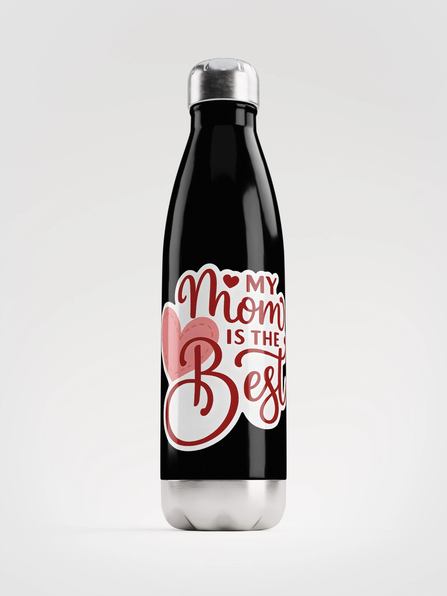 My Mom is the Best Water Bottle | Heart & Script Font Mom Gift | Cute Hand-Lettered Mother’s Day Bottle product image (2)