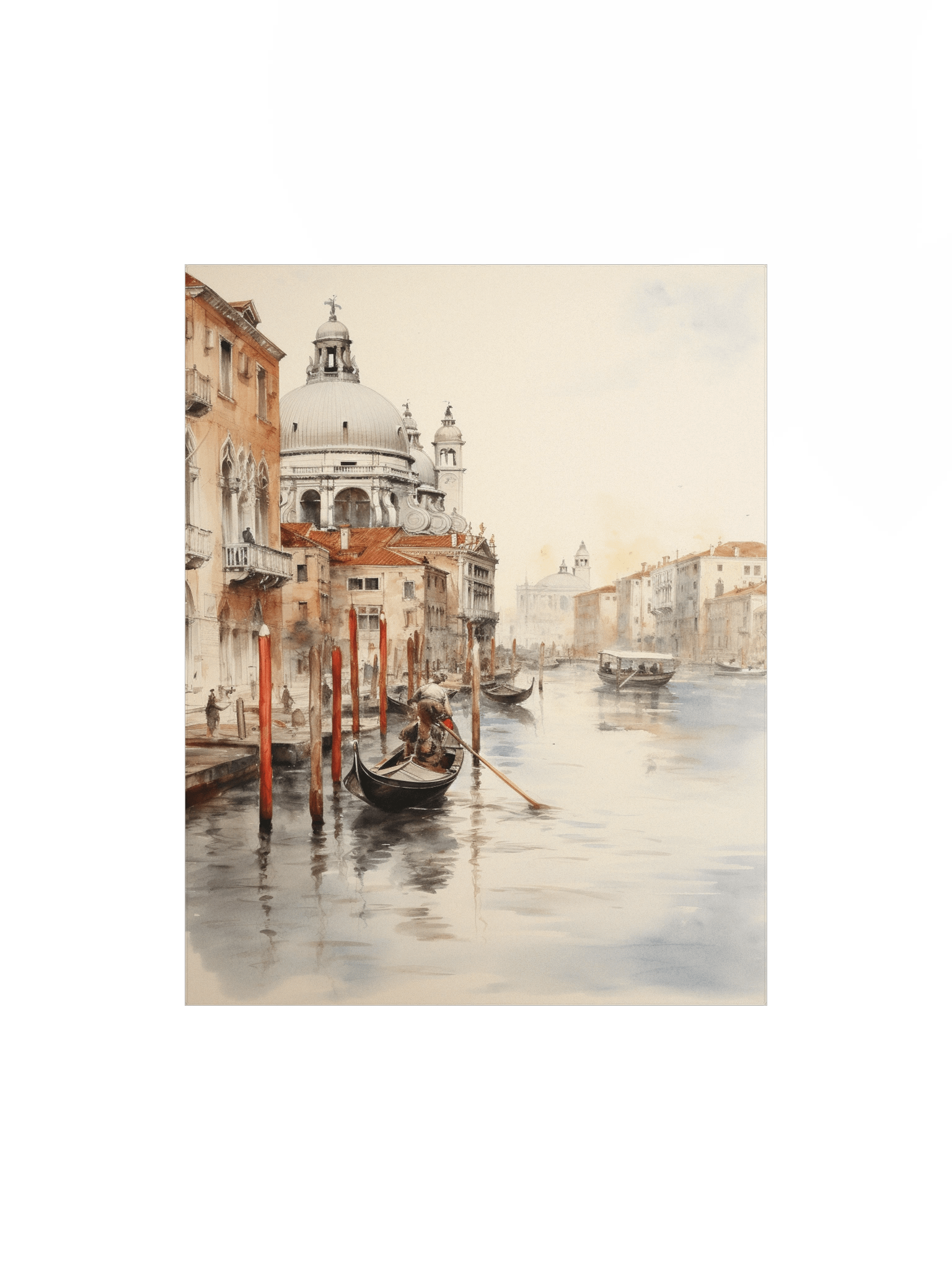 Venetian Morning Unframed Art Print | Venice Watercolor Painting Print product image (3)