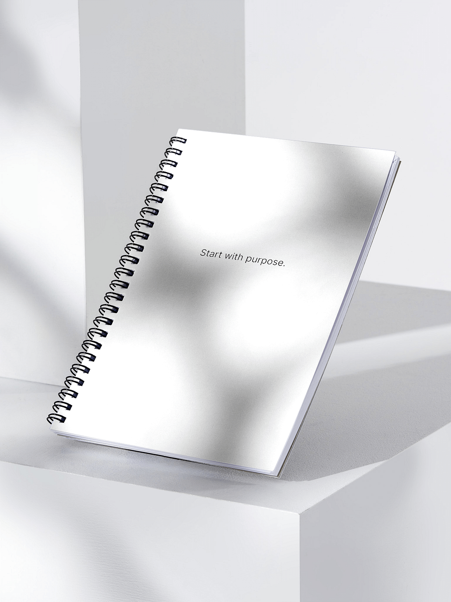 Blank Canvas Spiral Notebook - Start with purpose. product image (3)