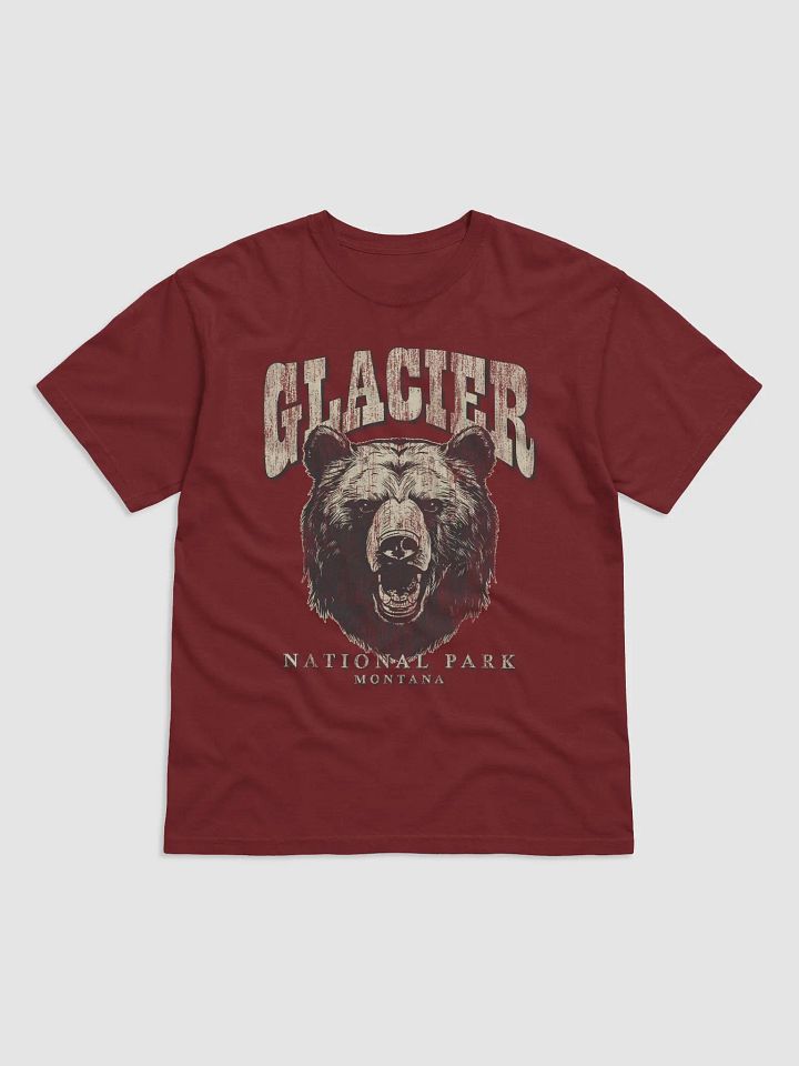 Glacier National Park, Montana Tee | Vintage-Style Grunge Western Shirt with a Bear's Head product image (12)