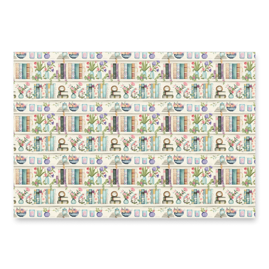 Papier Cadeau Bibliothèque Fleurie product image (7)