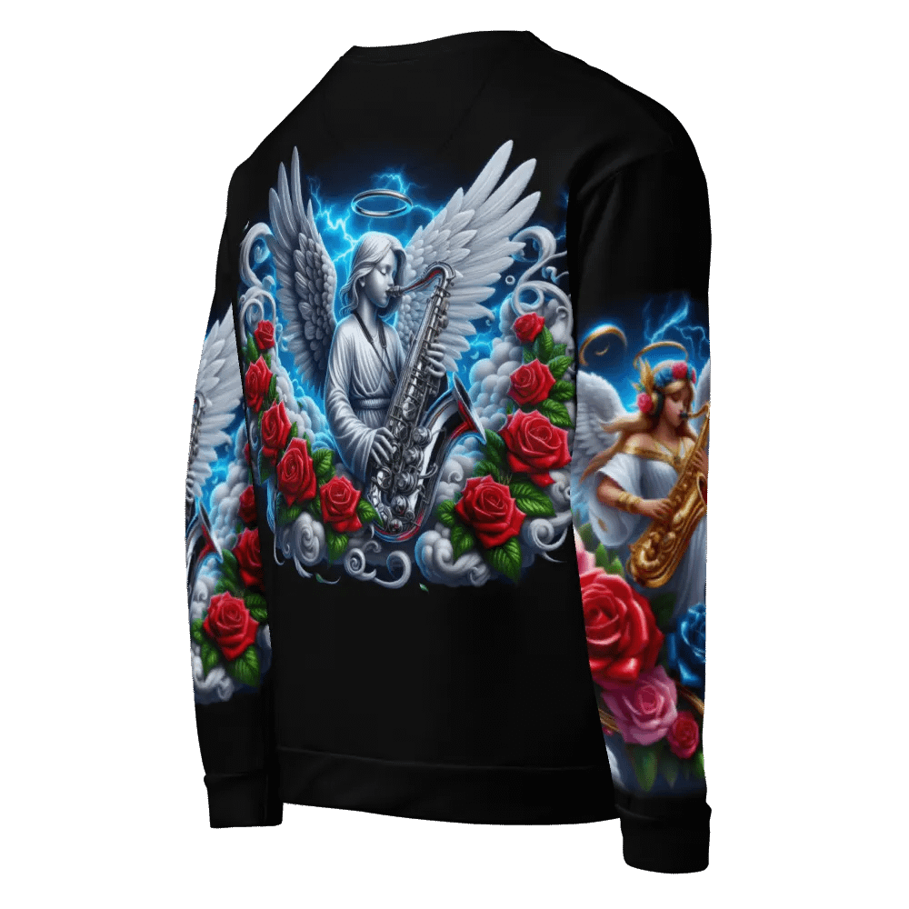 Angels making Music with a Saxophone - All-Over Unisex Sweatshirt #31 product image (8)