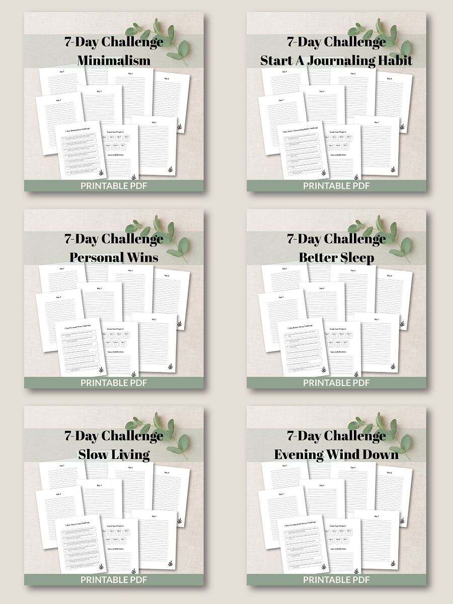 25 Printable 7-Day Challenges Mega Bundle product image (6)