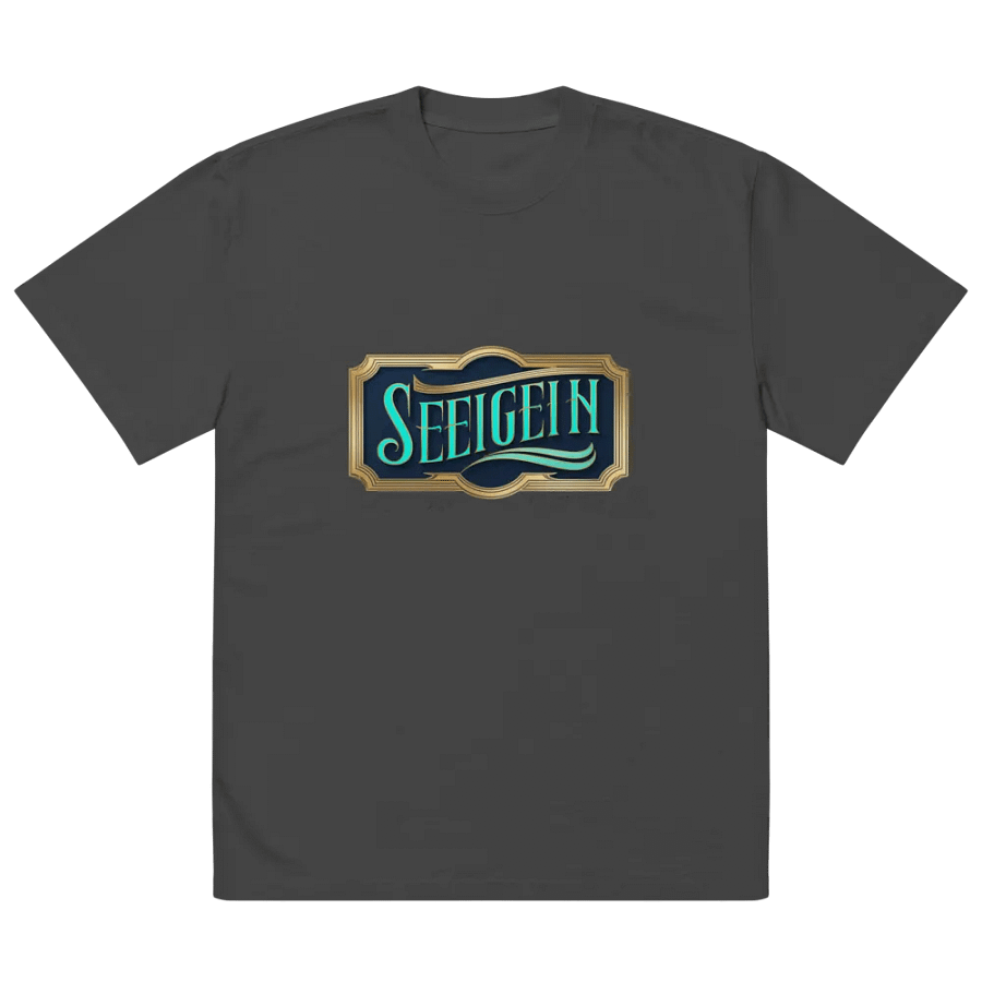 Vintage Elegance Teal Text T-Shirt product image (2)