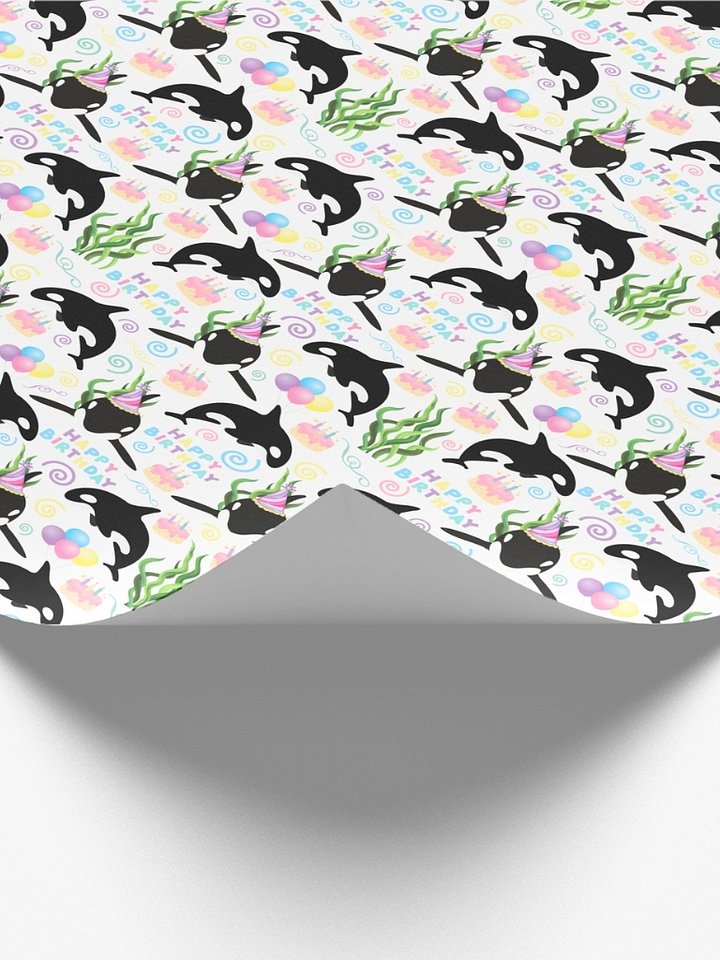 Orca Birthday Wrapping Paper product image (2)