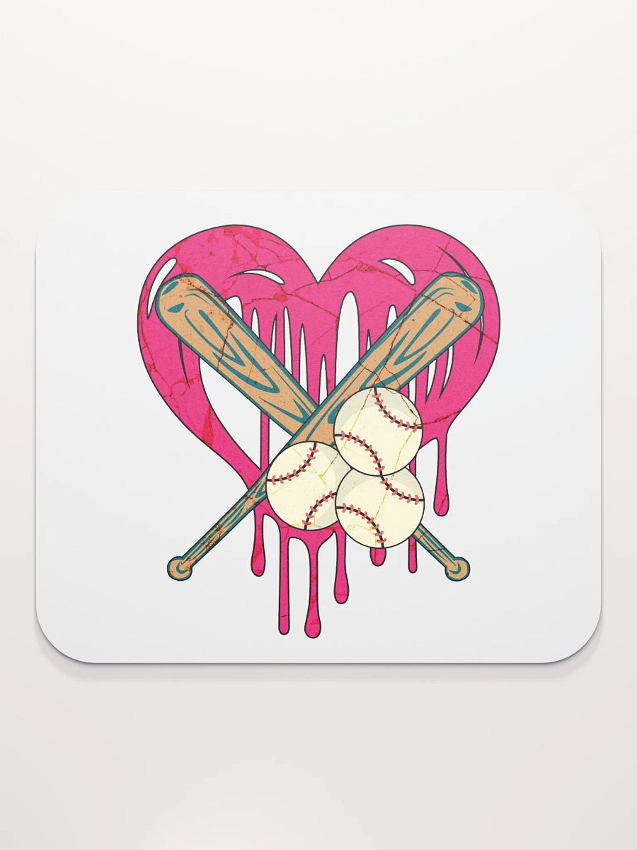Heart Baseball Mouse Pad product image (1)
