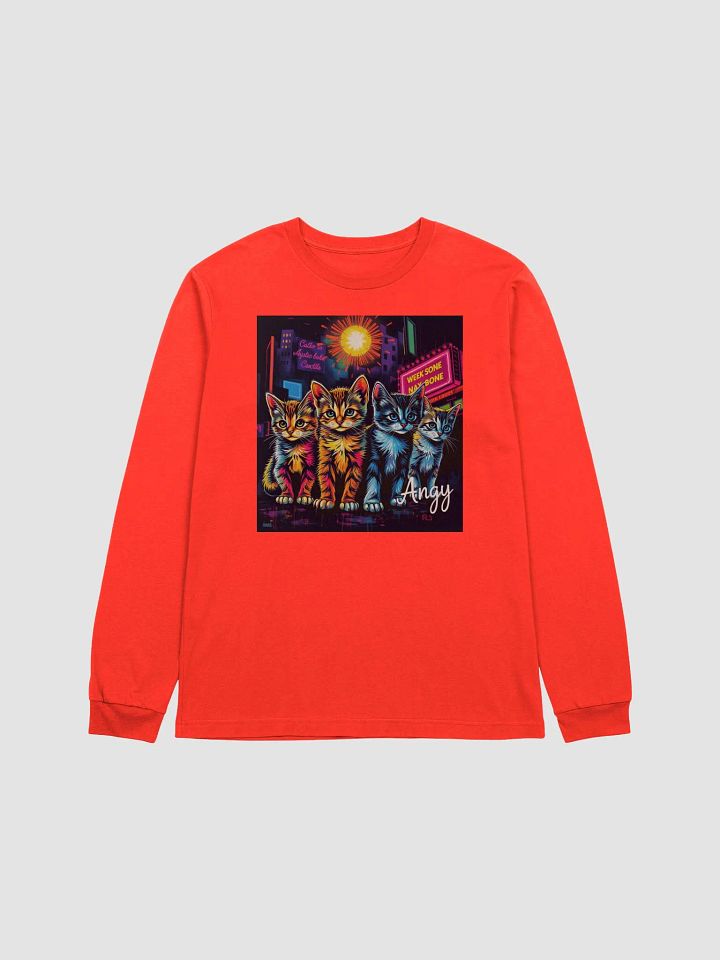 Neon City Cats Long Sleeve Tee product image (1)