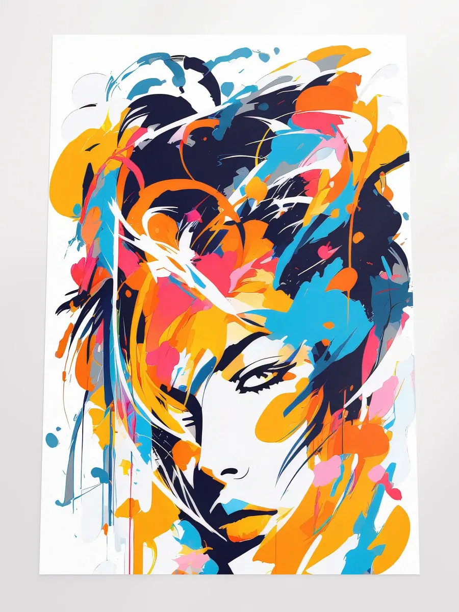 Abstract Woman v11 - Vintage Style Poster - Rocker Girl - Large 24x36 Inches product image (4)