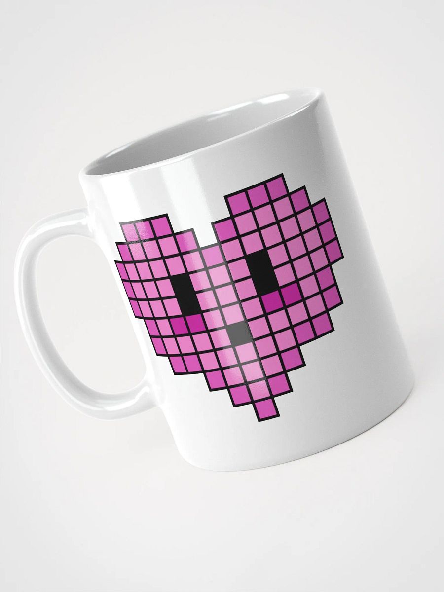 Pink Heart White Glossy Mug product image (4)