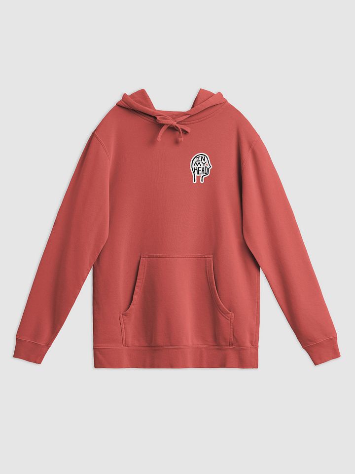 In My Head (sm. bubble design) printed pigment hoodie product image (8)