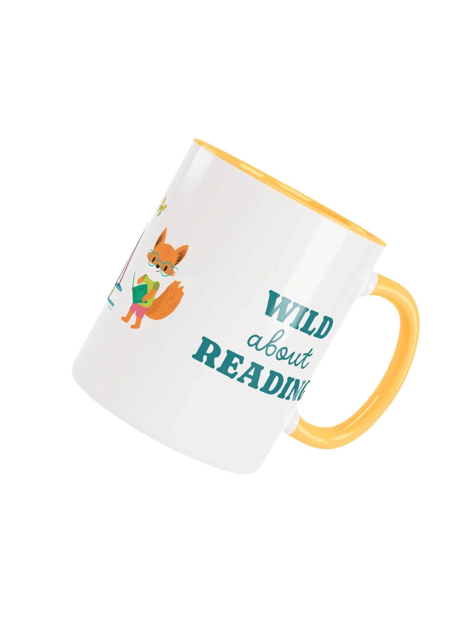 Wild About Reading 11oz Mug - Yellow Inside product image (4)