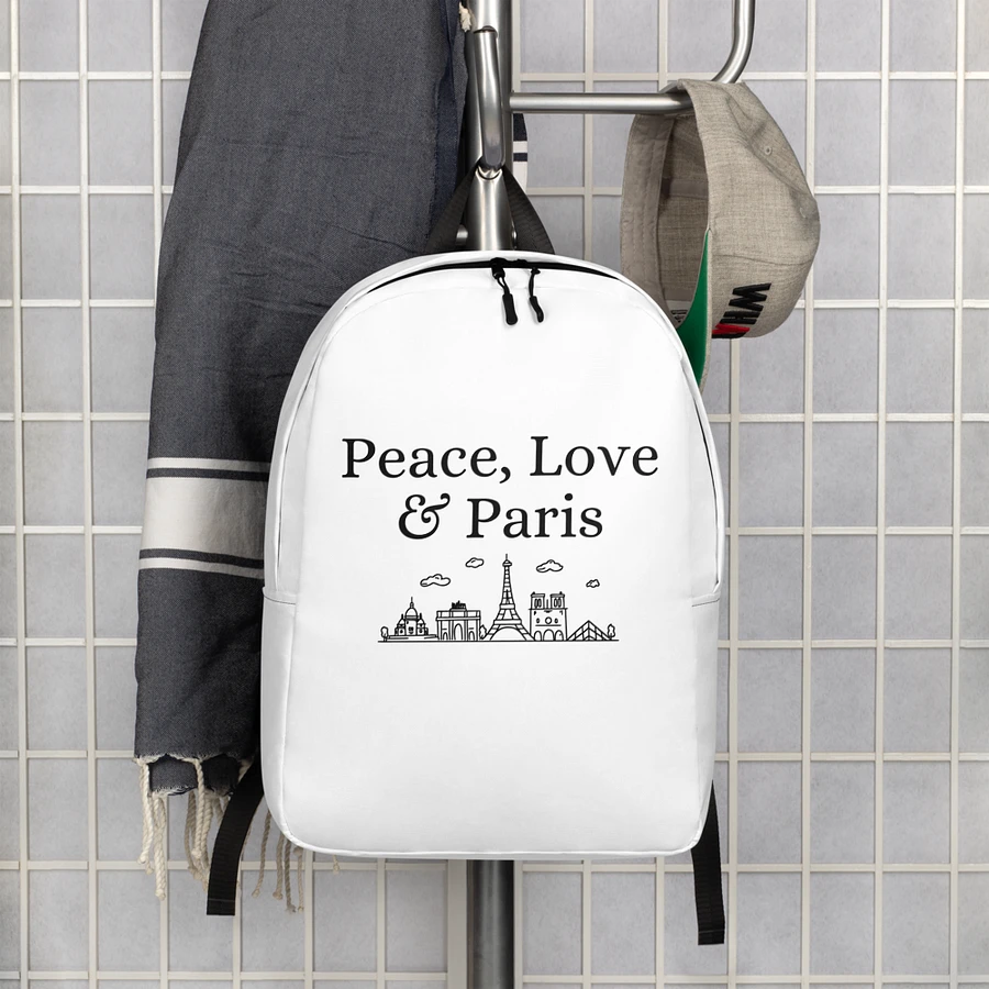 Peace, Love and Paris with Monuments Minimalist Backpack product image (4)