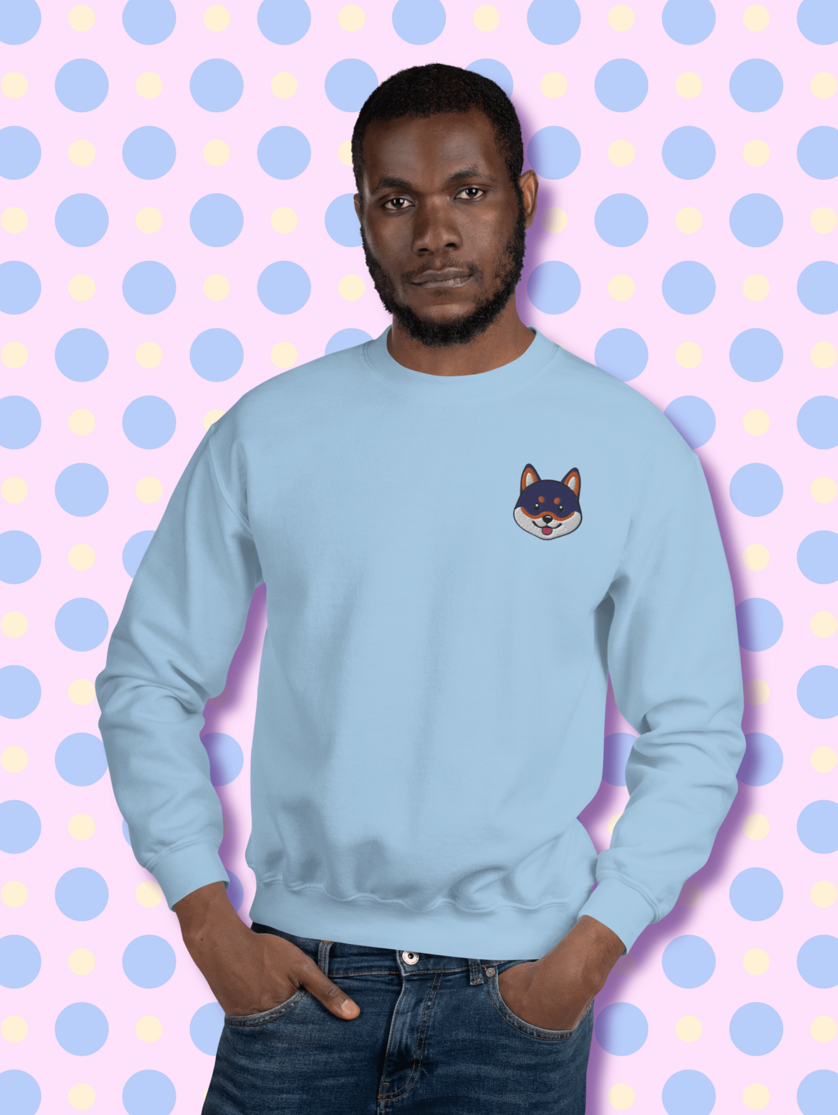 Cheerful Shiba Inu Crewneck Sweatshirt product image (4)