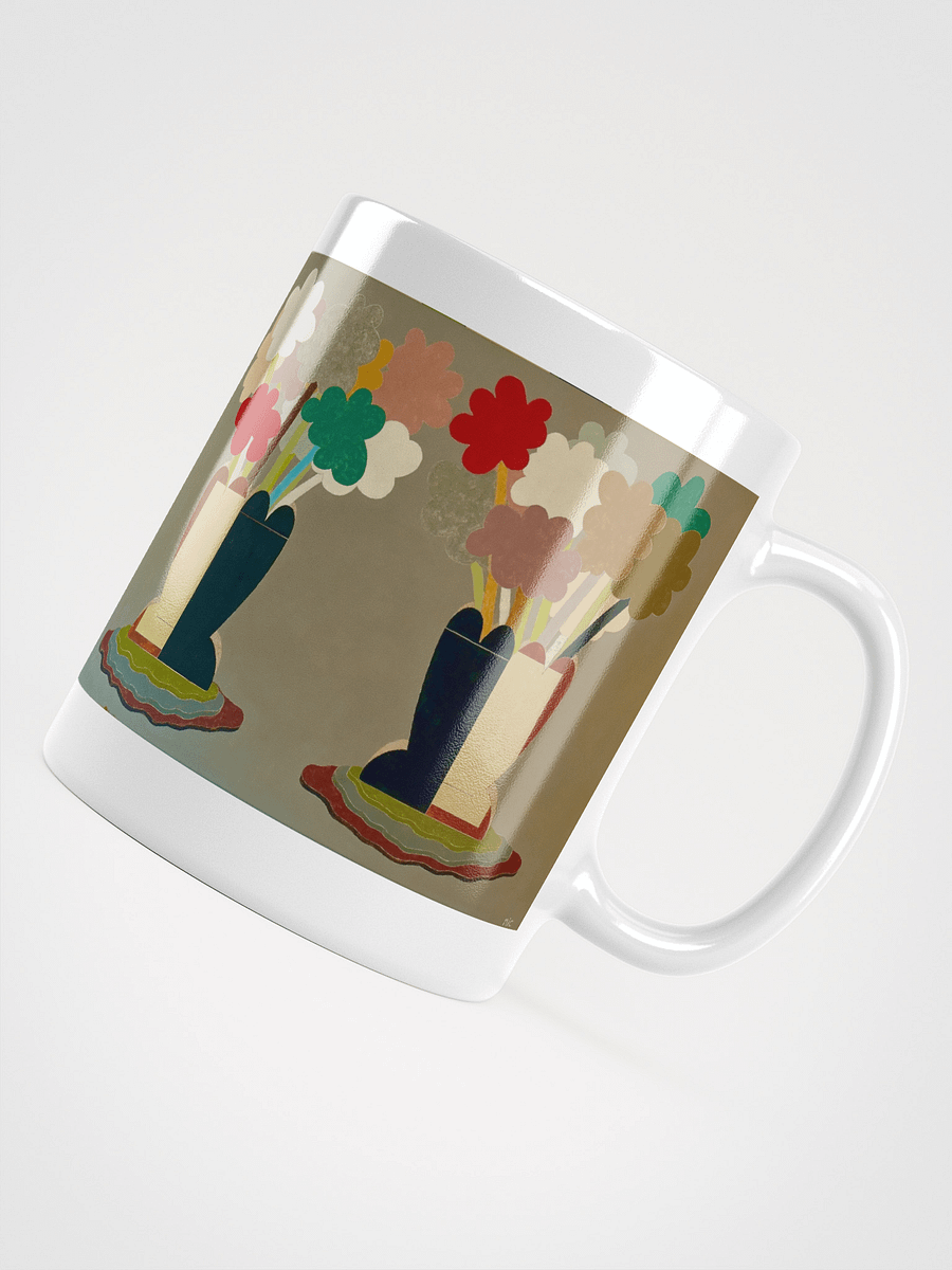 Two Flowers on White Glossy Mug product image (4)