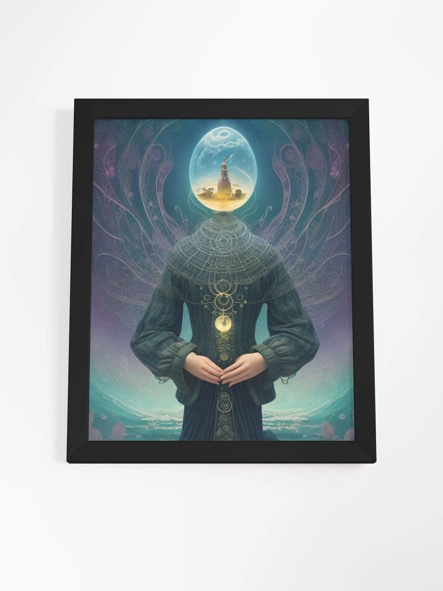 Surreal Fantasy Portal Head Creature Portrait Wall Art Framed Print product image (4)