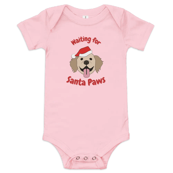 "Santa Paws" Christmas Baby Short Sleeve One-Piece product image (2)