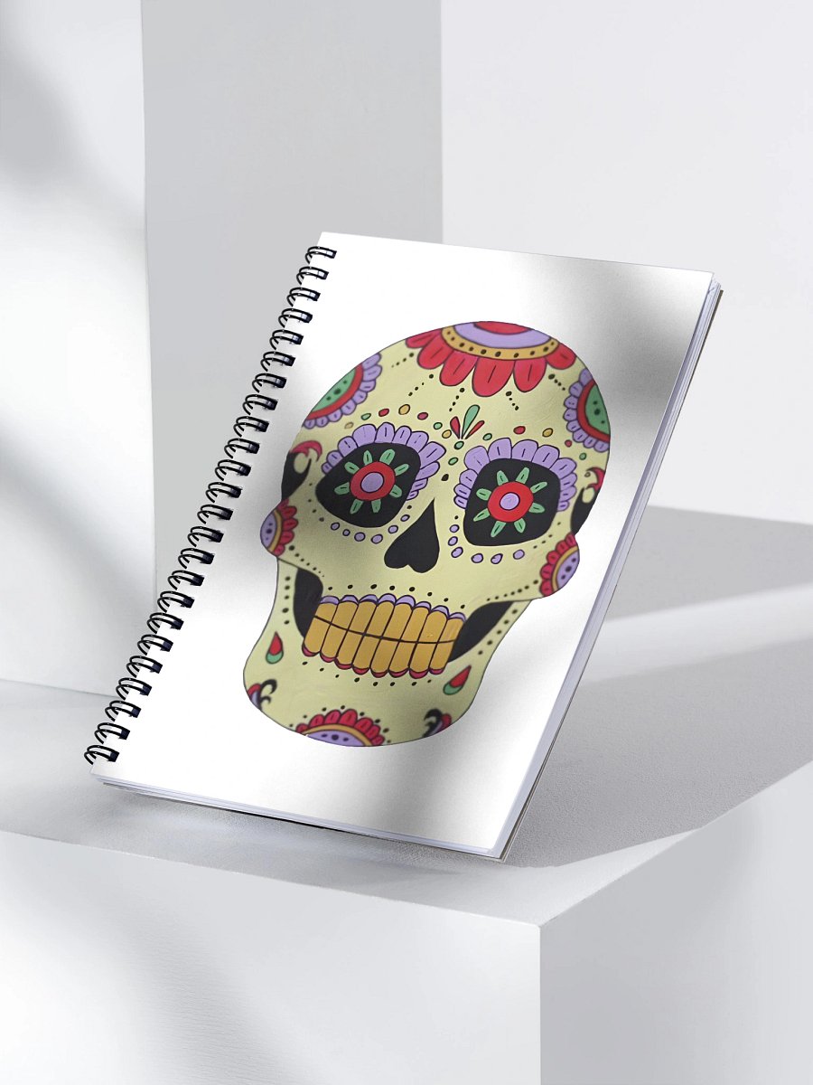 Calavera Sugar Skull (art by Dina R.) - acrylic painting picture - Notebook product image (3)