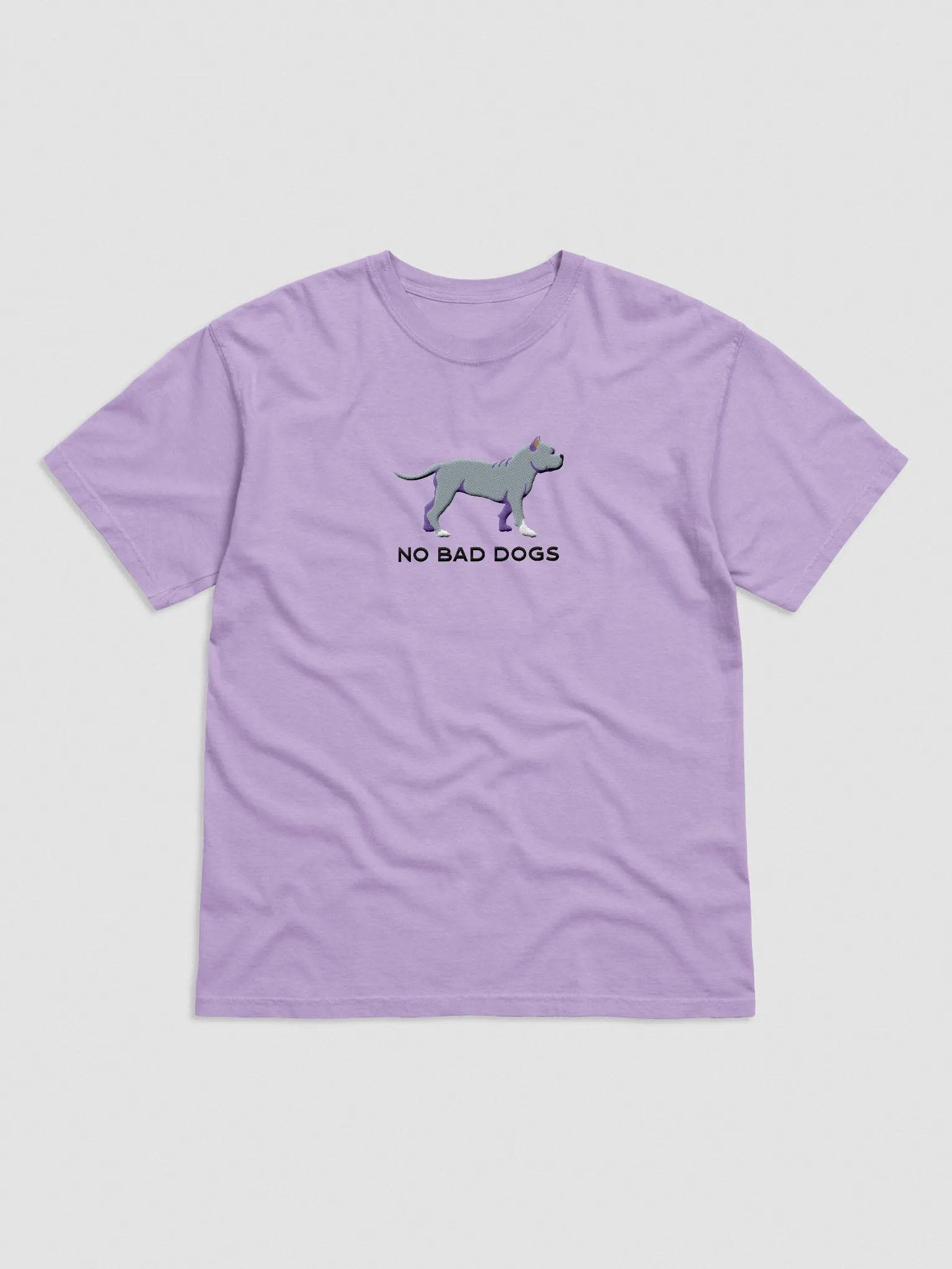 No Bad Dogs T-Shirt(Embroidered) of an American Bully(Blue) product image (4)